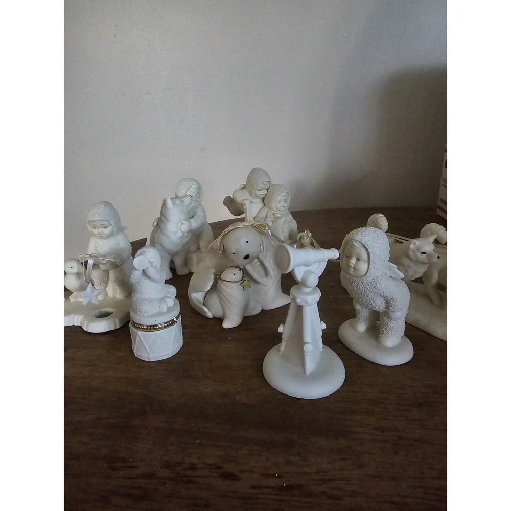 Snowbabies 90s RETIRED Dept 56 Collectible Lot 6  Husky Walrus Fishing Celebrate